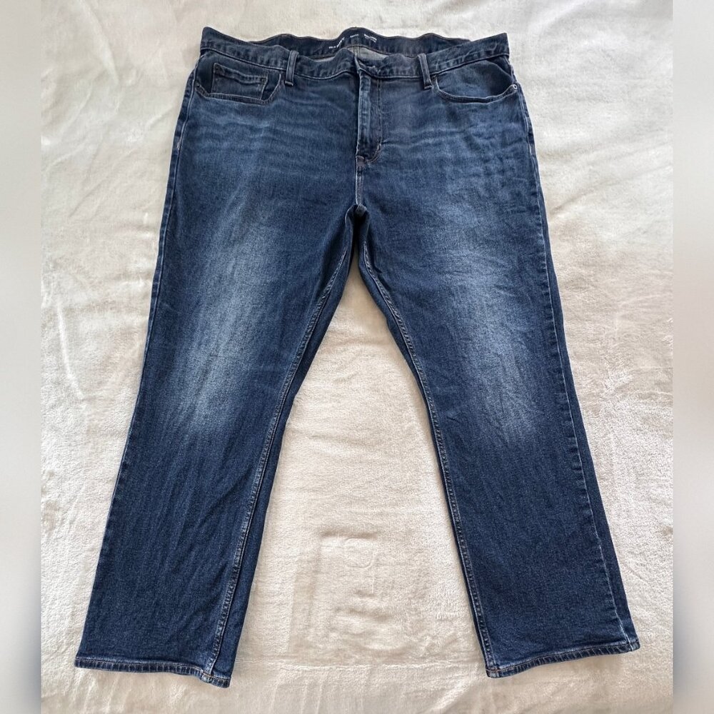 Old Navy Straight Leg Jeans Men’s 42x30 – Dark/Medium Wash, Built-In Flex